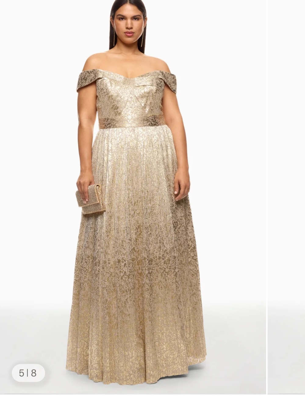 BRAND NEW - Aidan Mattox Off-the Shoulder Gown - Size 2